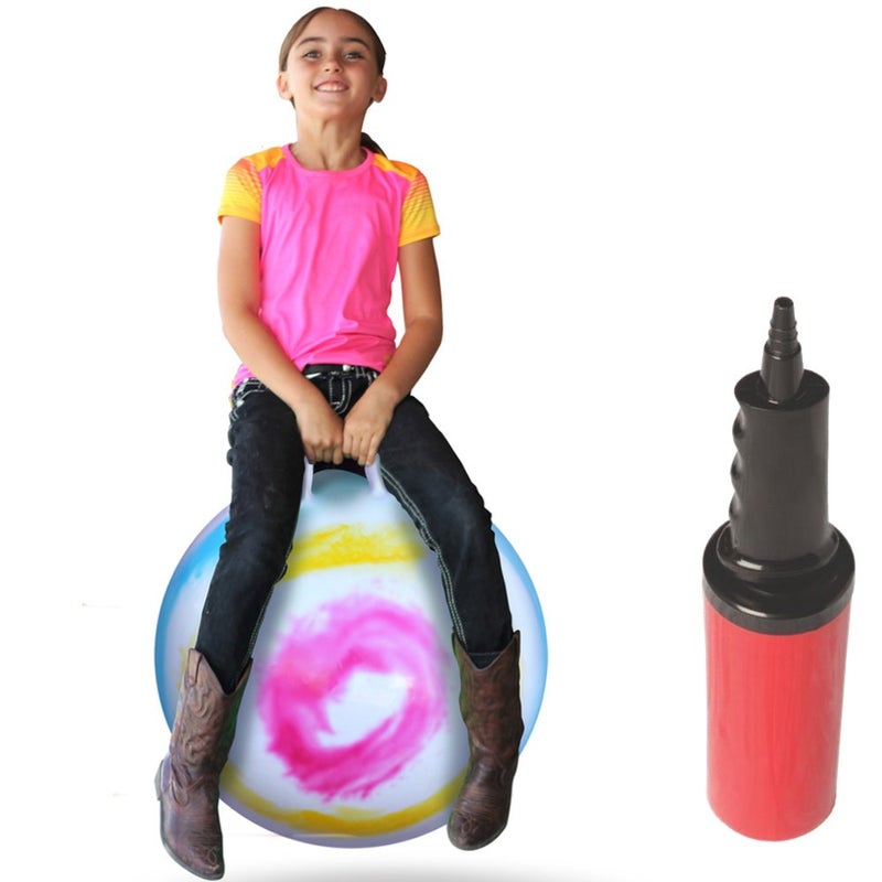 WALIKI Hopper Ball for Teens | 22-Inch Jumping Sit and Bounce Ball | Hop Ball for Outdoor Fun & Tie Dye - Image 1
